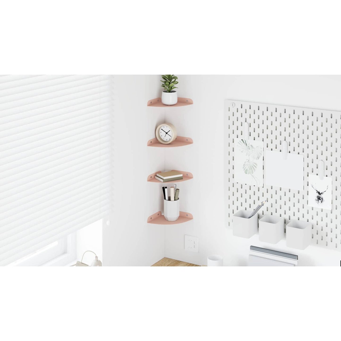 Plūduriuojanti lentyna su lentyna 4 pcs Rožinė 15 x 15 x 2 cm