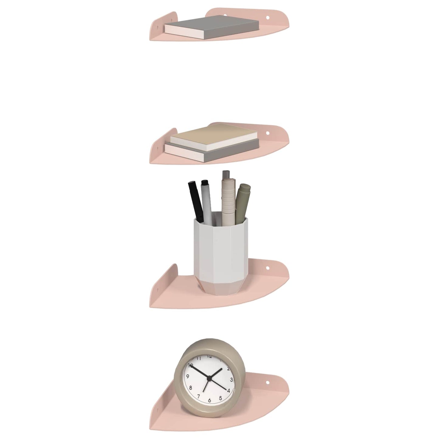 Plūduriuojanti lentyna su lentyna 4 pcs Rožinė 15 x 15 x 2 cm