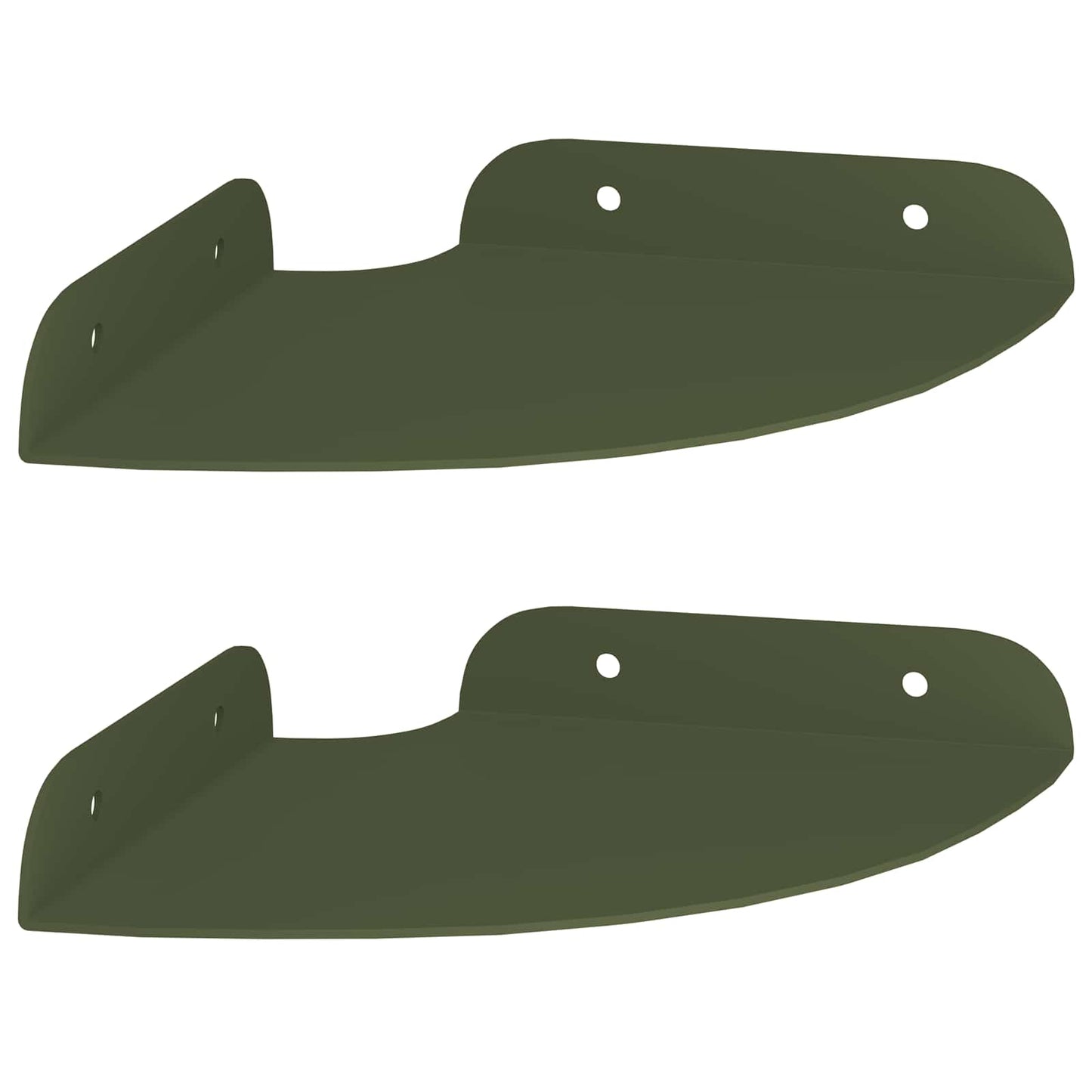Plūduriuojanti lentyna 2 pcs Alyvuogių žalia 15 x 15 x 2 cm