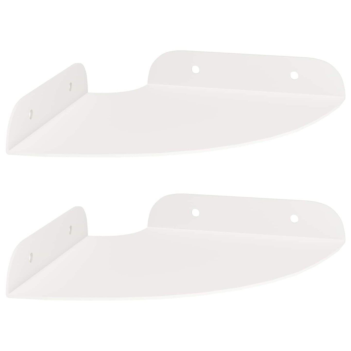 Plūduriuojanti lentyna su lentyna 2 pcs Baltas 15 x 15 x 2 cm