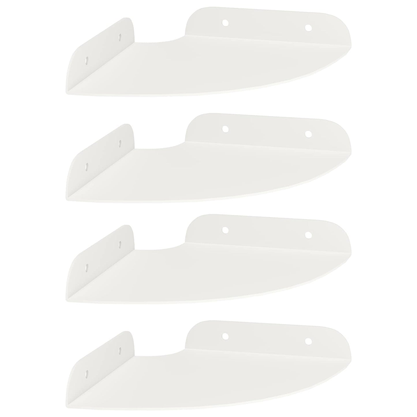 Plūduriuojanti lentyna su lentyna 4 pcs Baltas 15 x 15 x 2 cm