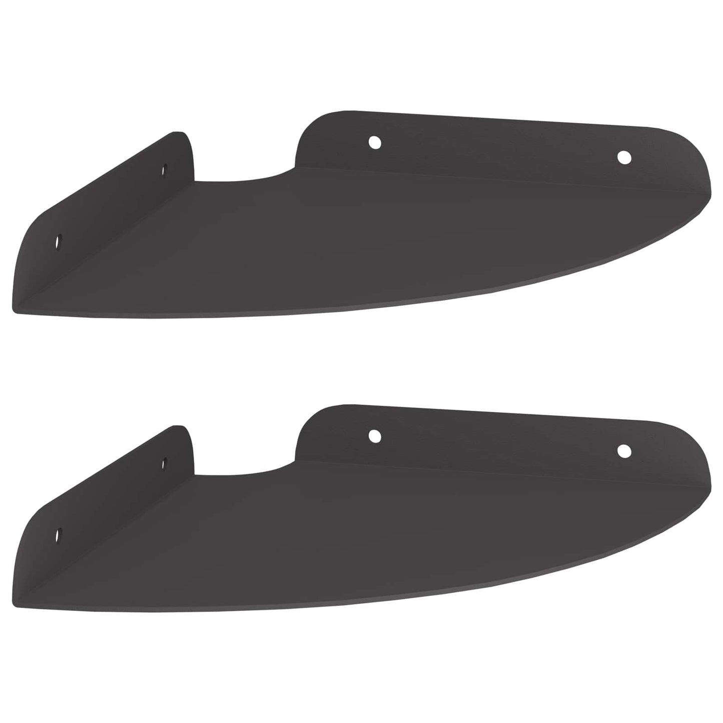 Plūduriuojanti lentyna su lentyna 2 pcs Juodas 18 x 18 x 2 cm