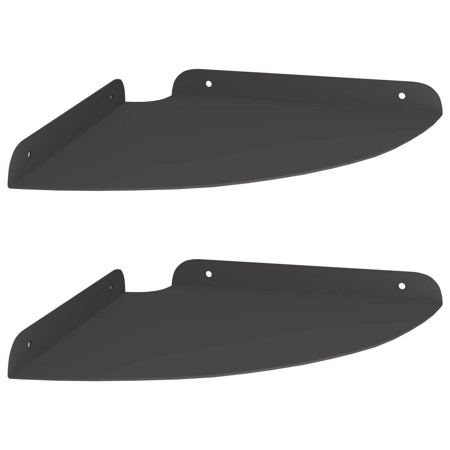 Kampinė Plūduriuojanti Lentyna 2 pcs Juodas 24 x 24 x 2 cm