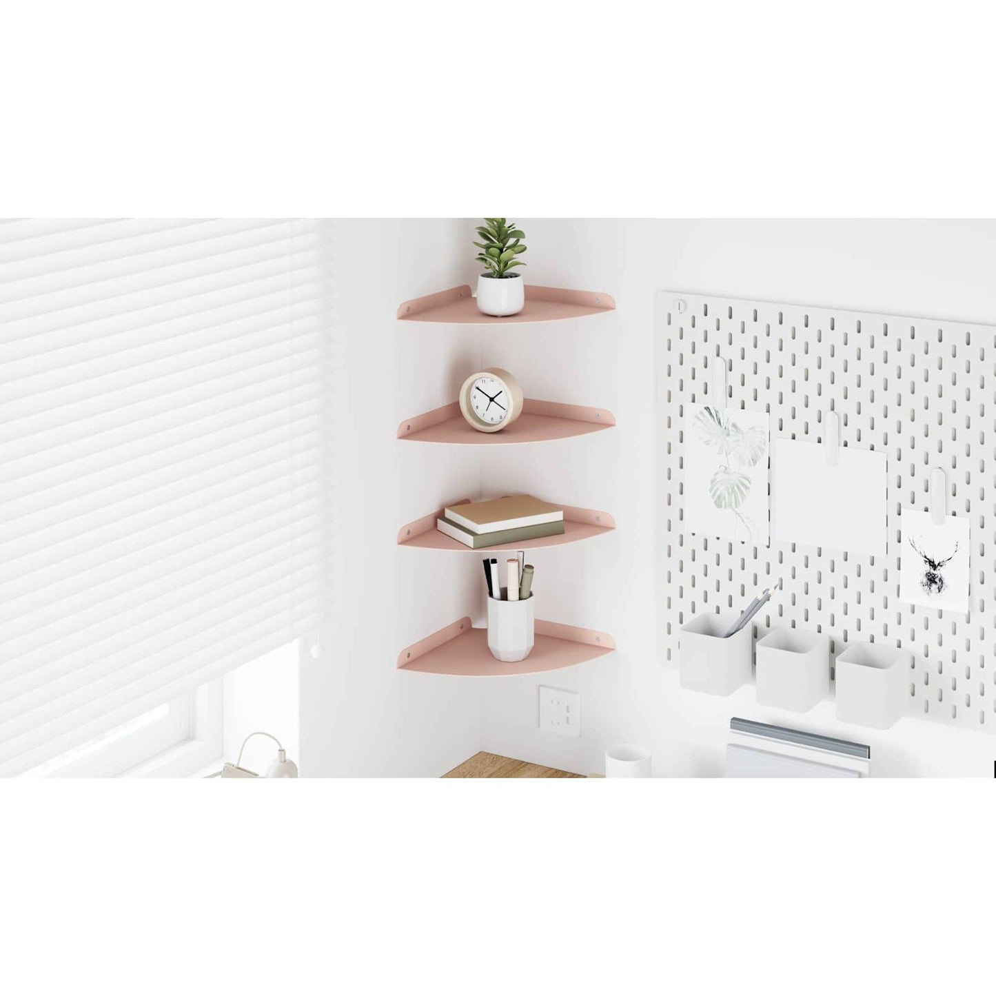 Plūduriuojanti lentyna su lentyna 4 pcs Rožinė 24 x 24 x 2 cm