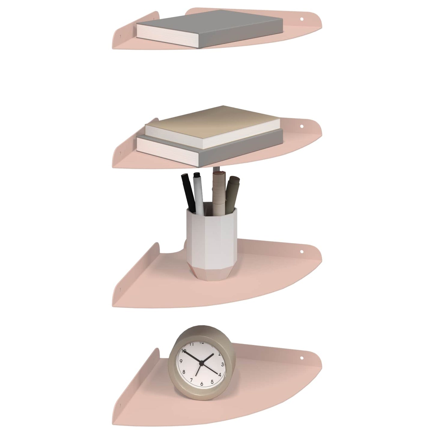 Plūduriuojanti lentyna su lentyna 4 pcs Rožinė 24 x 24 x 2 cm