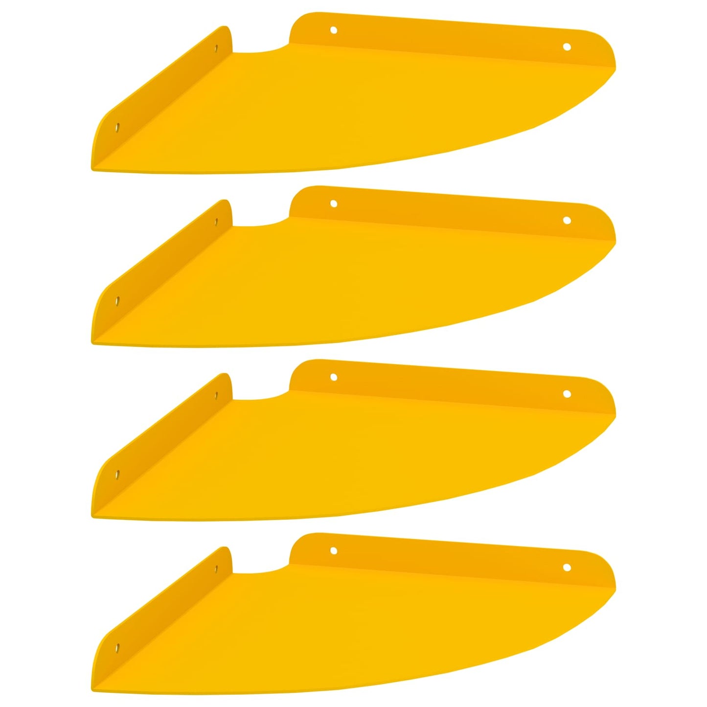 Plūduriuojanti lentyna 4 pcs Garučių geltona 24 x 24 x 2 cm