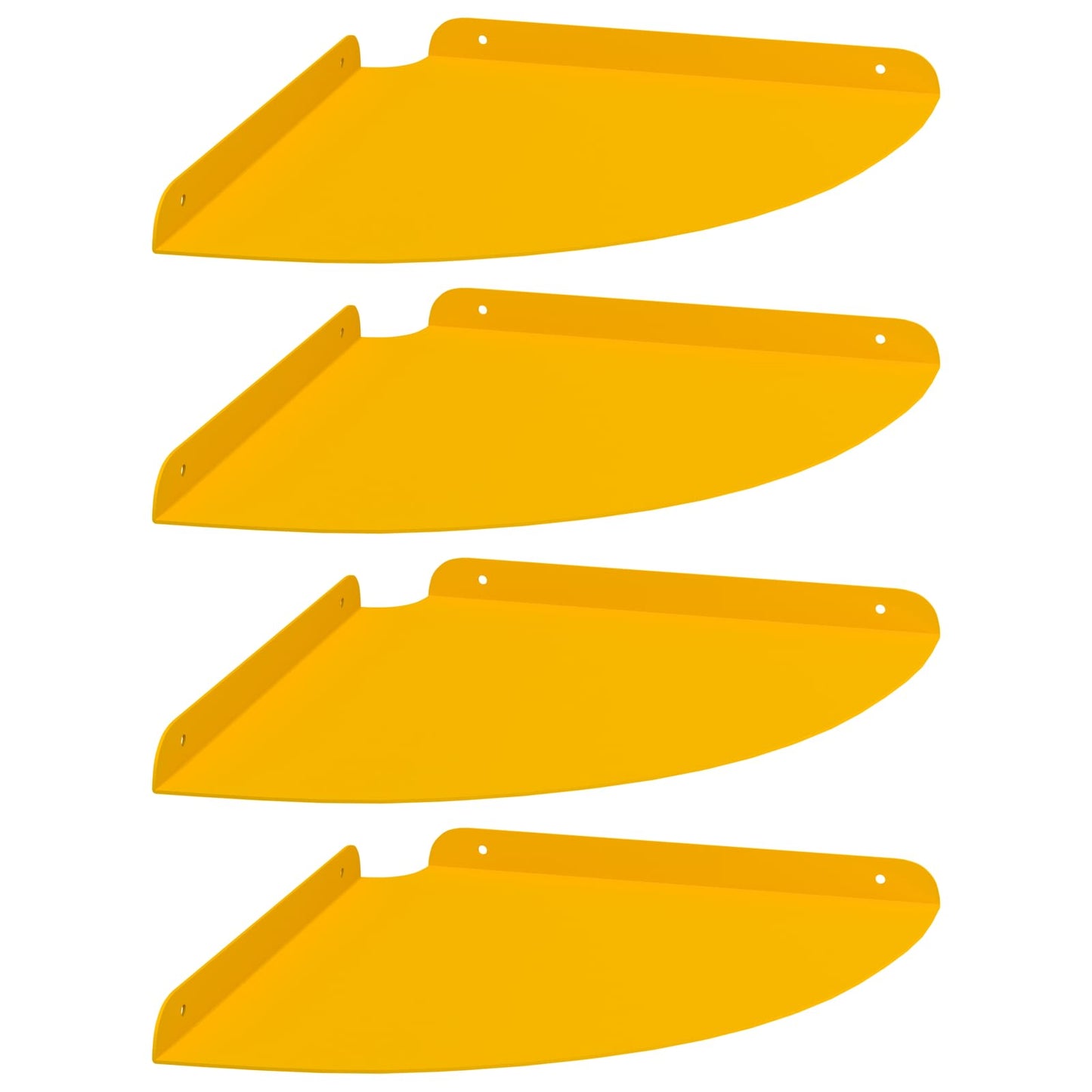 Plūduriuojanti lentyna 4 pcs Garučių geltona 30 x 30 x 2 cm