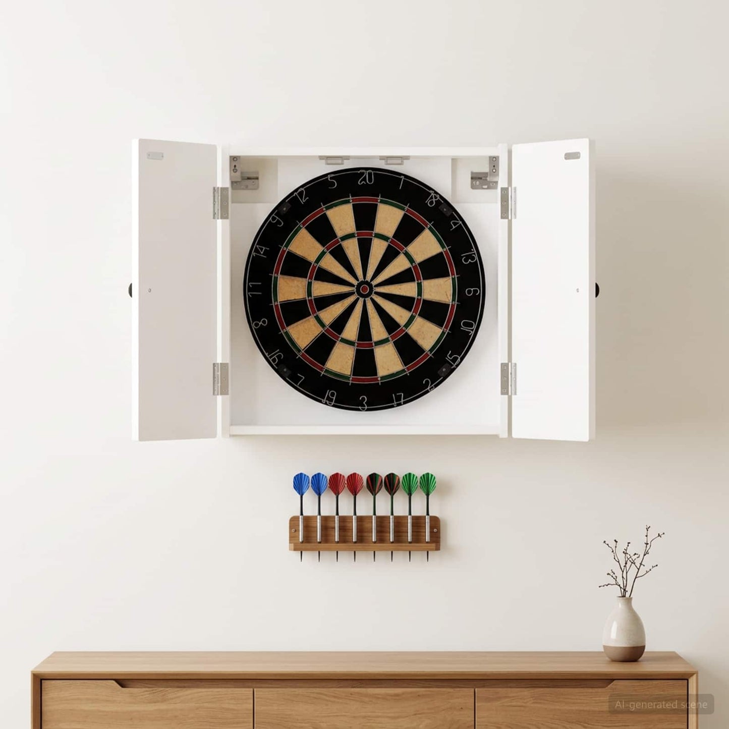 Dartboard spinta BREDA Itin blizgi balta 52,5 x 10,5 x 53,5 cm