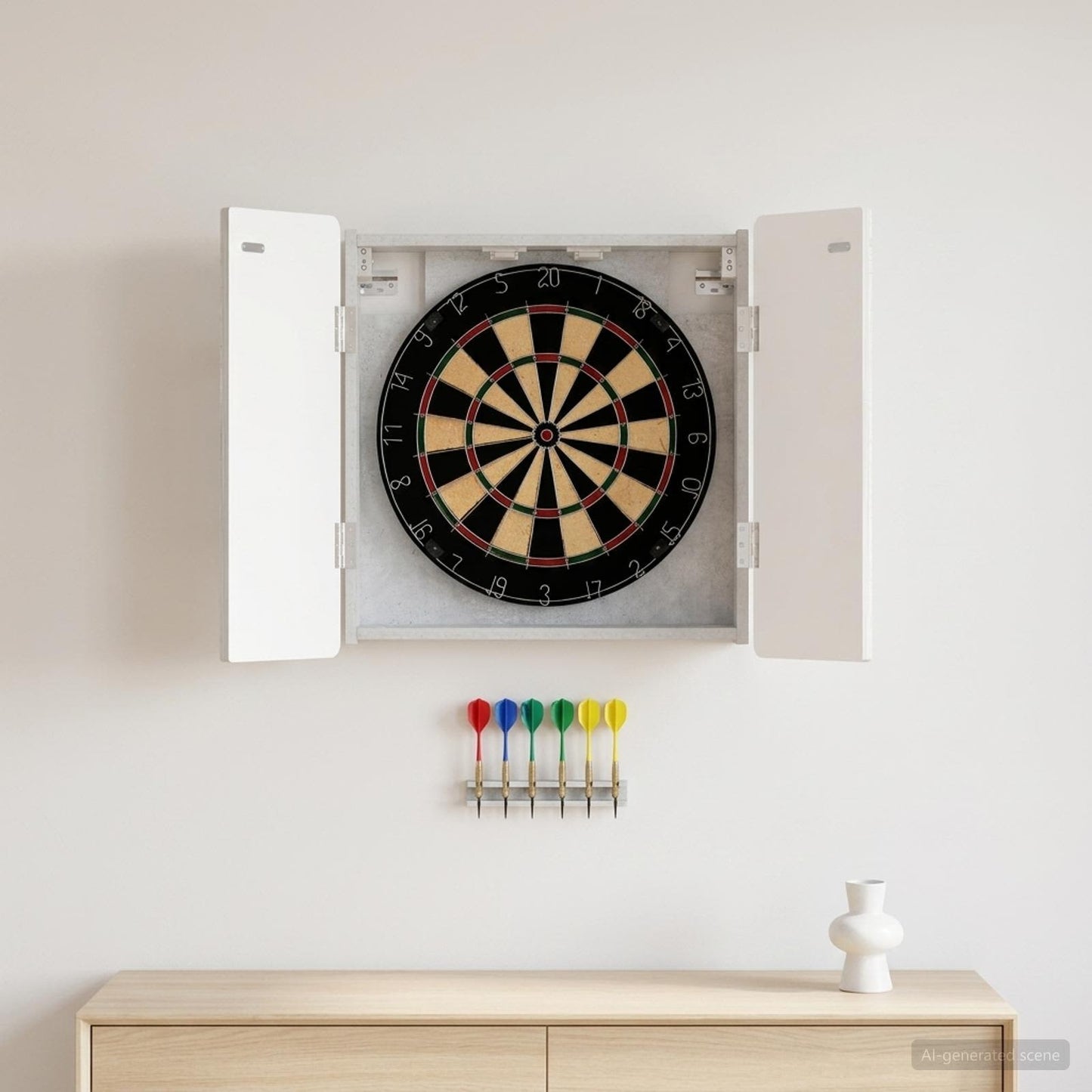 Dartboard spinta ZWOLLE Betono pilka 52,5 x 10,5 x 57,5 cm