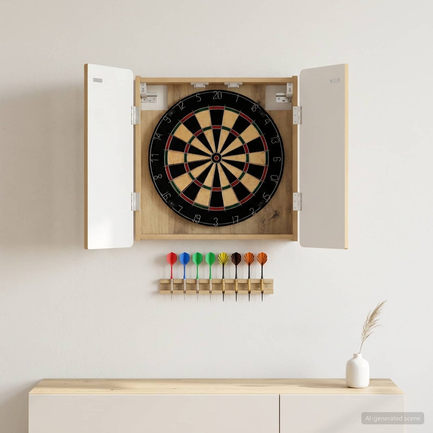 Dartboard spinta ZWOLLE Artisano ąžuolo 52,5 x 10,5 x 57,5 cm