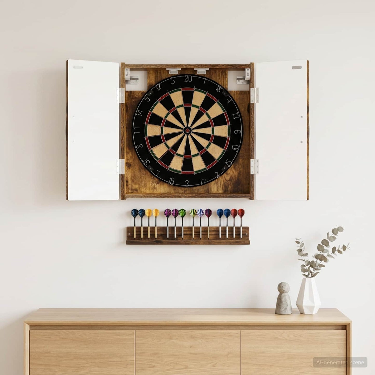 Dartboard spinta HAARLEM Dūminio ąžuolo 52,5 x 10,5 x 53,5 cm