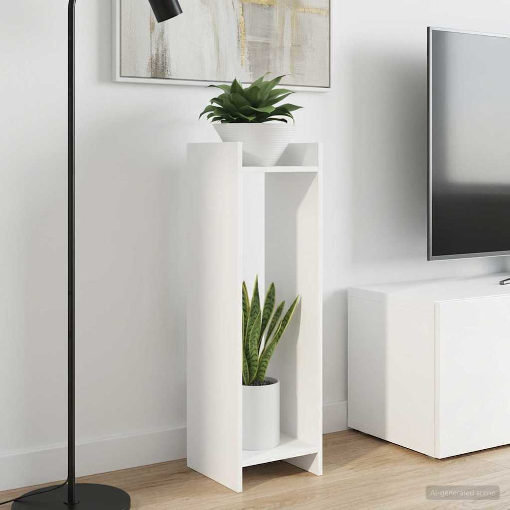 Augalų stovas 2 pcs Baltas 30 x 30 x 100 cm Dirbtinė mediena