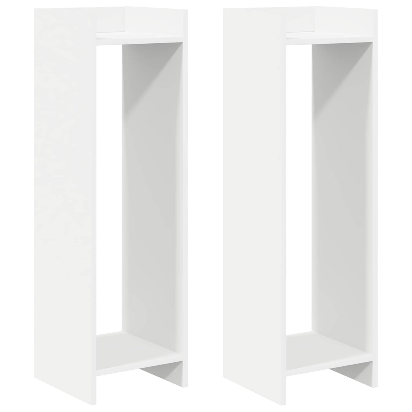 Augalų stovas 2 pcs Baltas 30 x 30 x 100 cm Dirbtinė mediena
