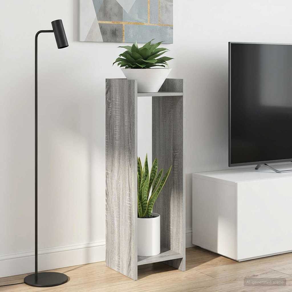 Augalų stovas su lentyna 2 pcs Pilka Sonoma 30 x 30 x 100 cm