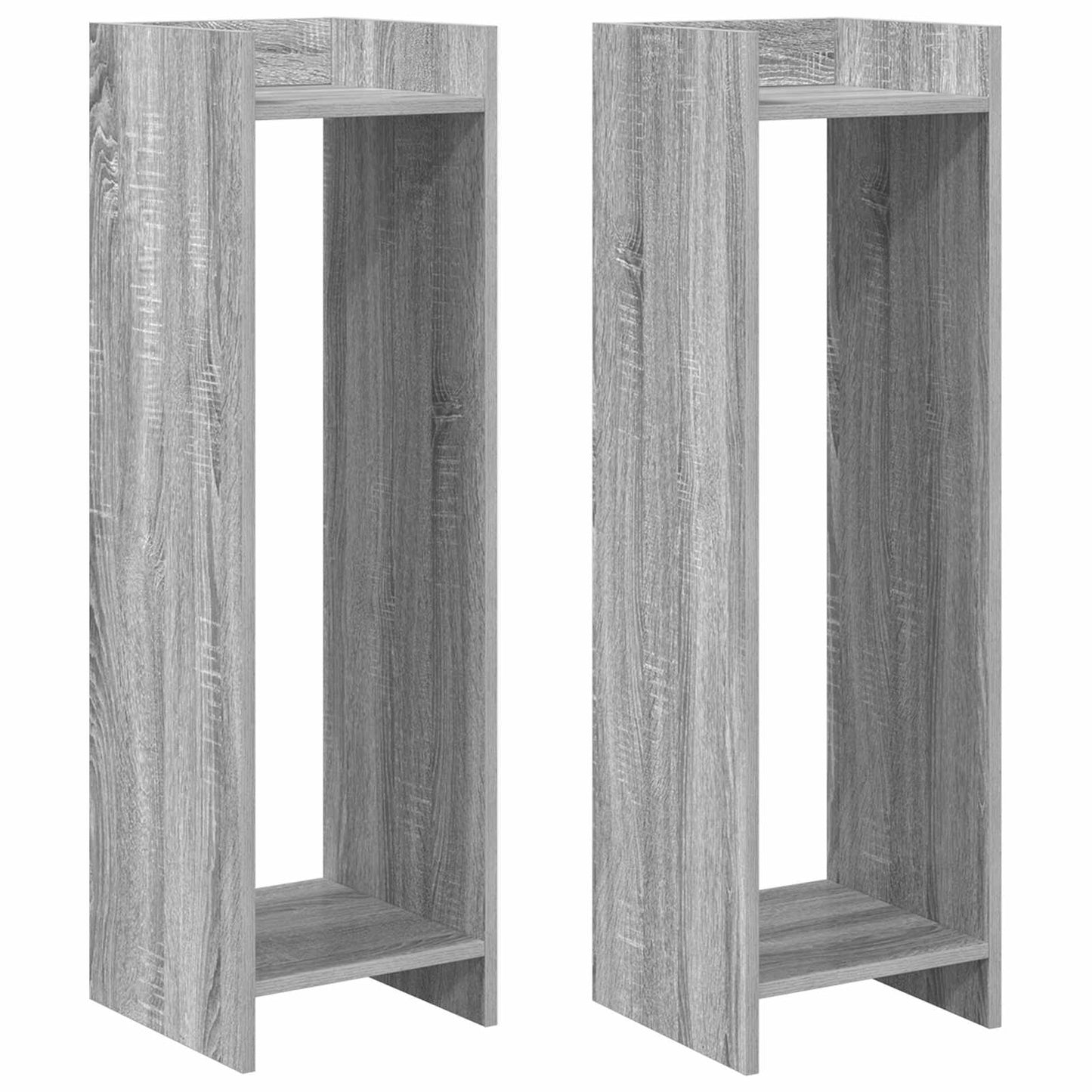 Augalų stovas su lentyna 2 pcs Pilka Sonoma 30 x 30 x 100 cm