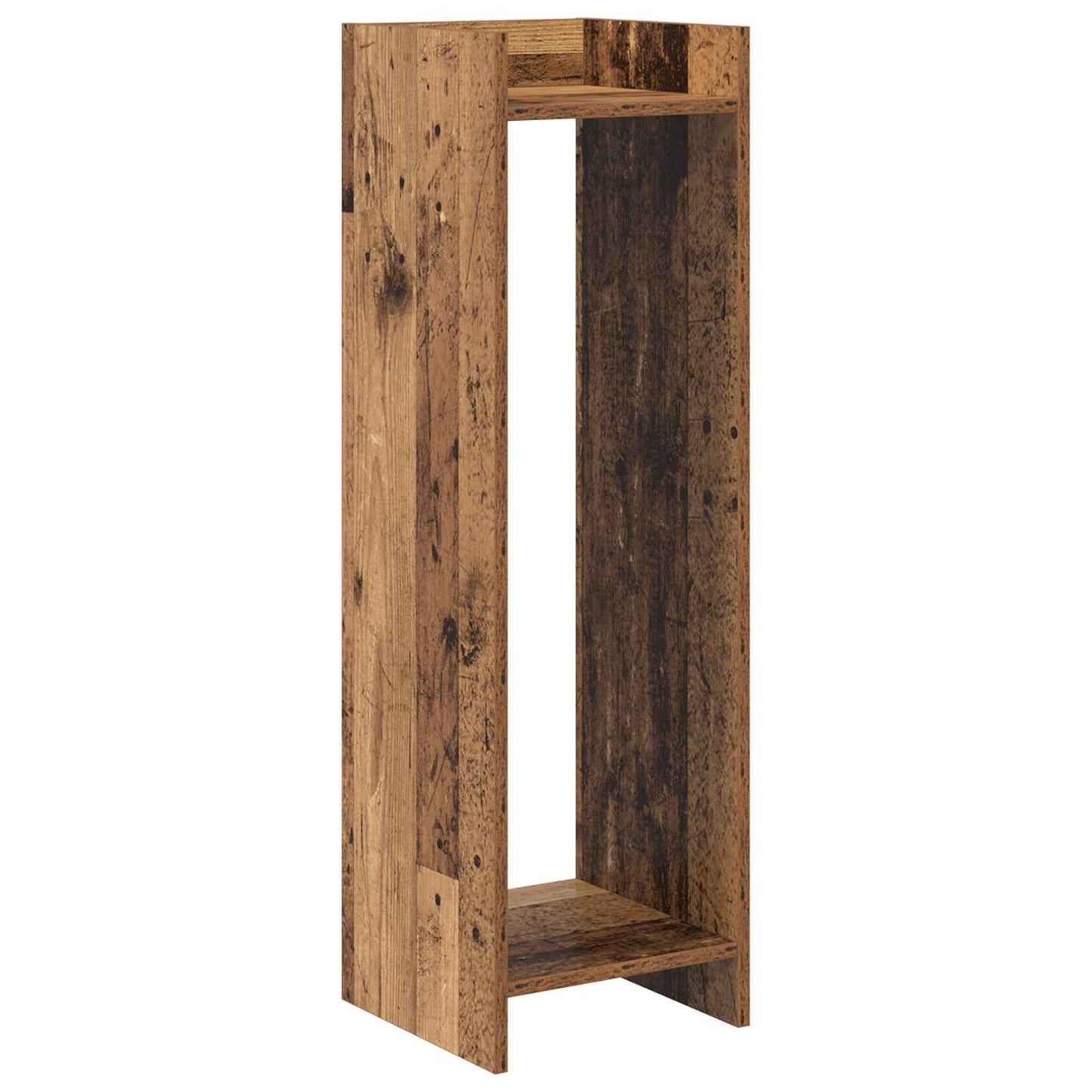 Augalų stovas su lentyna 2 pcs Senas medis 30 x 30 x 100 cm