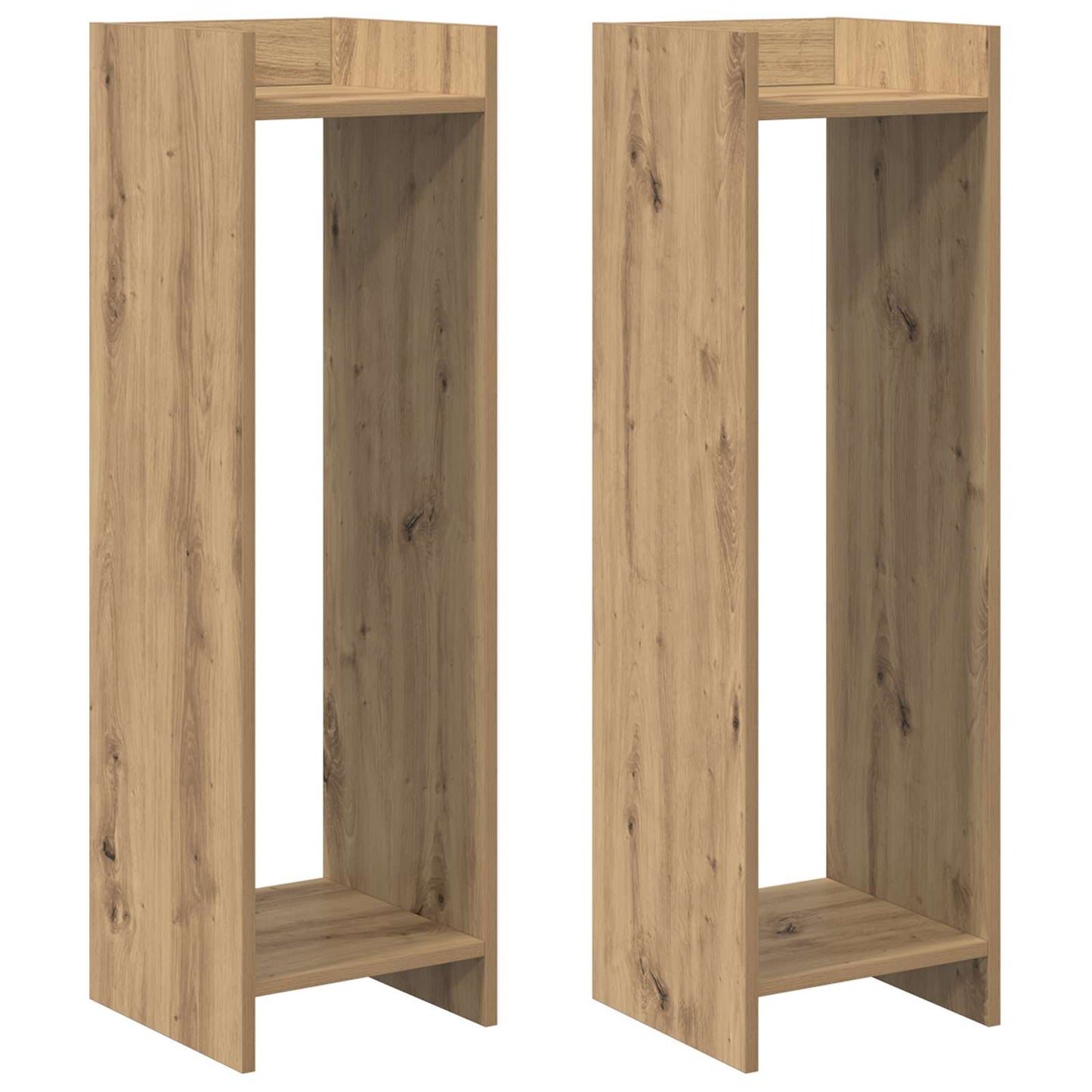 Augalų stovas su lentyna 2 pcs Amatinė Ąžuolas 30 x 30 x 100 cm