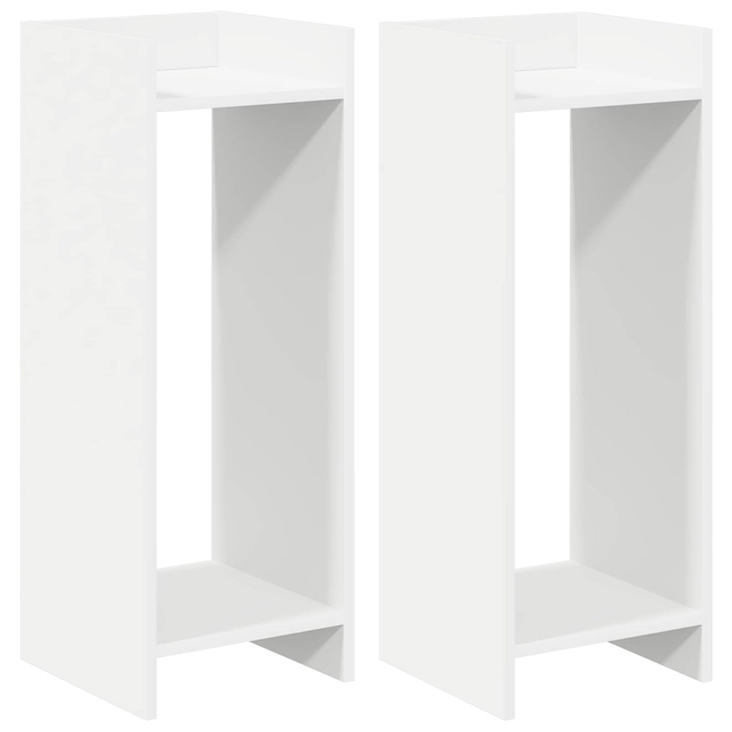 Augalų stovas 2 pcs Baltas 30 x 30 x 80 cm Dirbtinė mediena