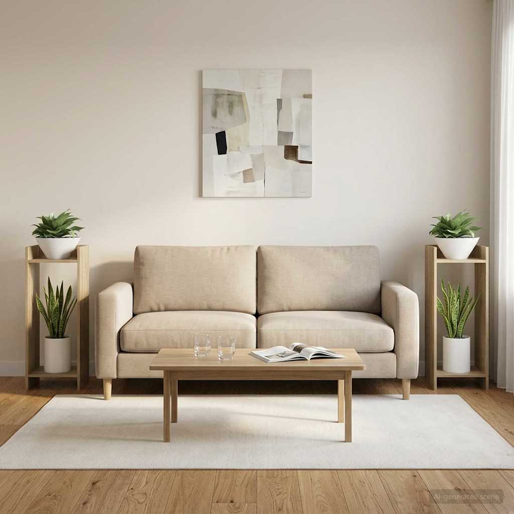 Augalų stovas su lentyna 2 pcs Sonoma ąžuolas 30 x 30 x 80 cm