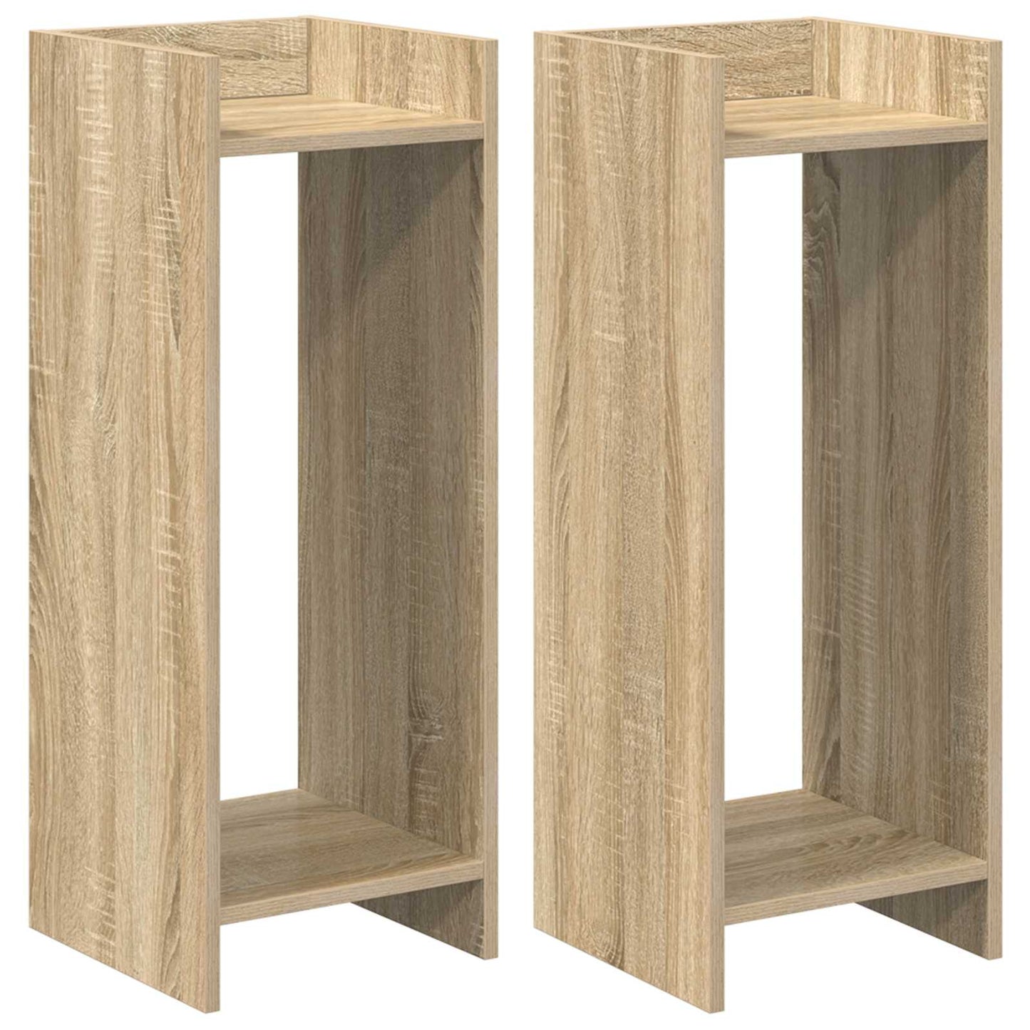 Augalų stovas su lentyna 2 pcs Sonoma ąžuolas 30 x 30 x 80 cm