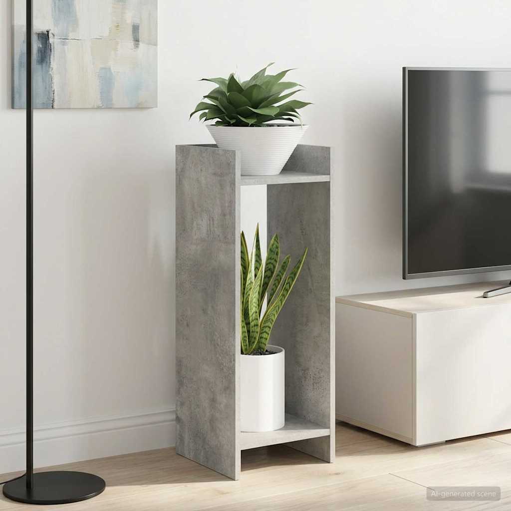 Augalų stovas su lentyna 2 pcs Betono Pilka 30 x 30 x 80 cm