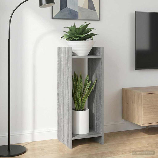Augalų stovas su lentyna 2 pcs Pilka Sonoma 30 x 30 x 80 cm