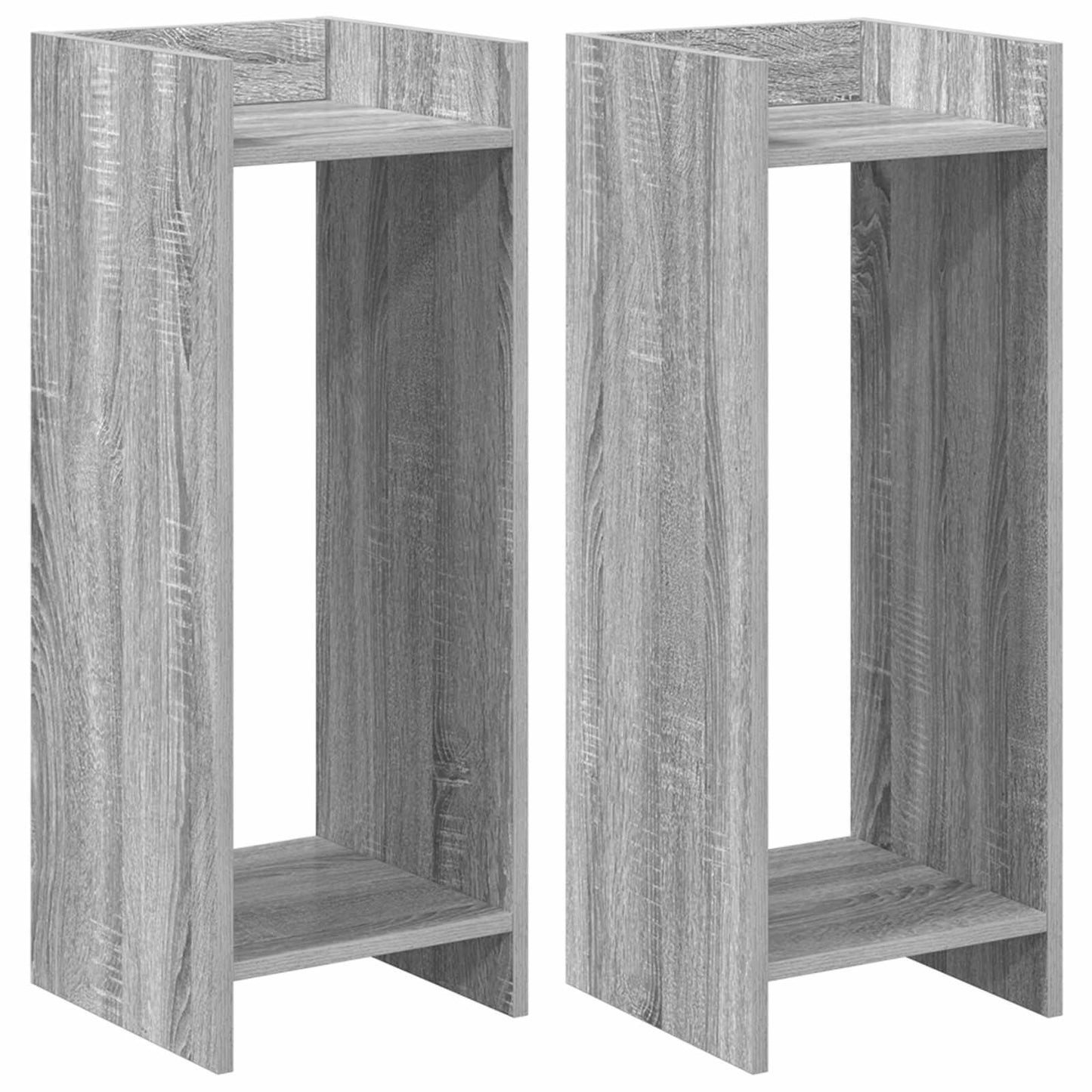 Augalų stovas su lentyna 2 pcs Pilka Sonoma 30 x 30 x 80 cm