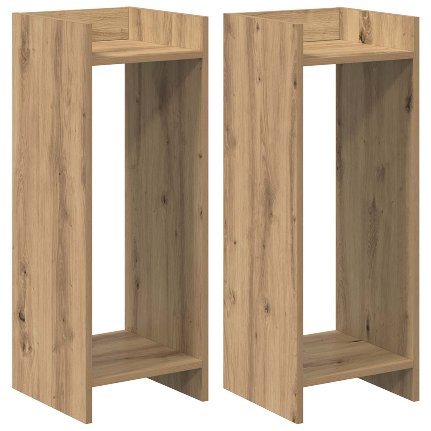Augalų stovas su lentyna 2 pcs Amatinė Ąžuolas 30 x 30 x 80 cm