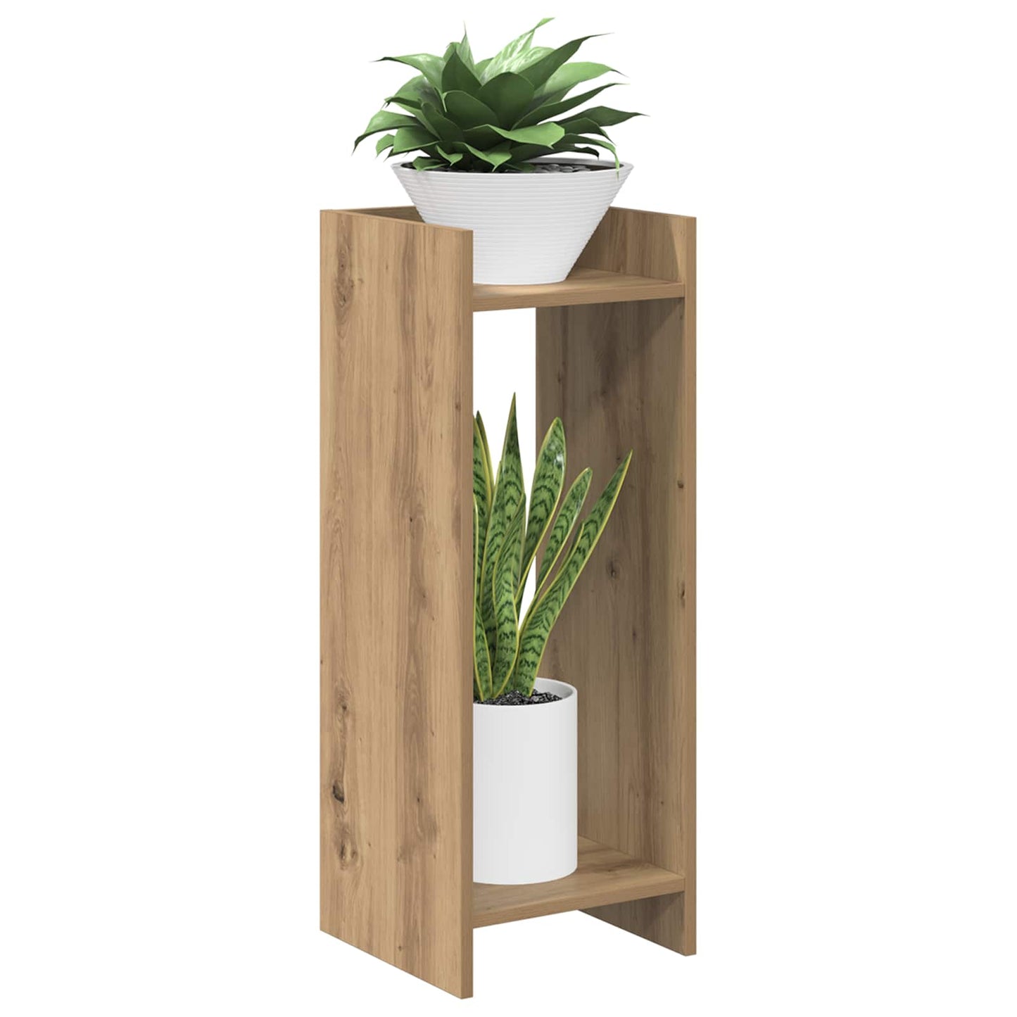 Augalų stovas su lentyna 2 pcs Amatinė Ąžuolas 30 x 30 x 80 cm