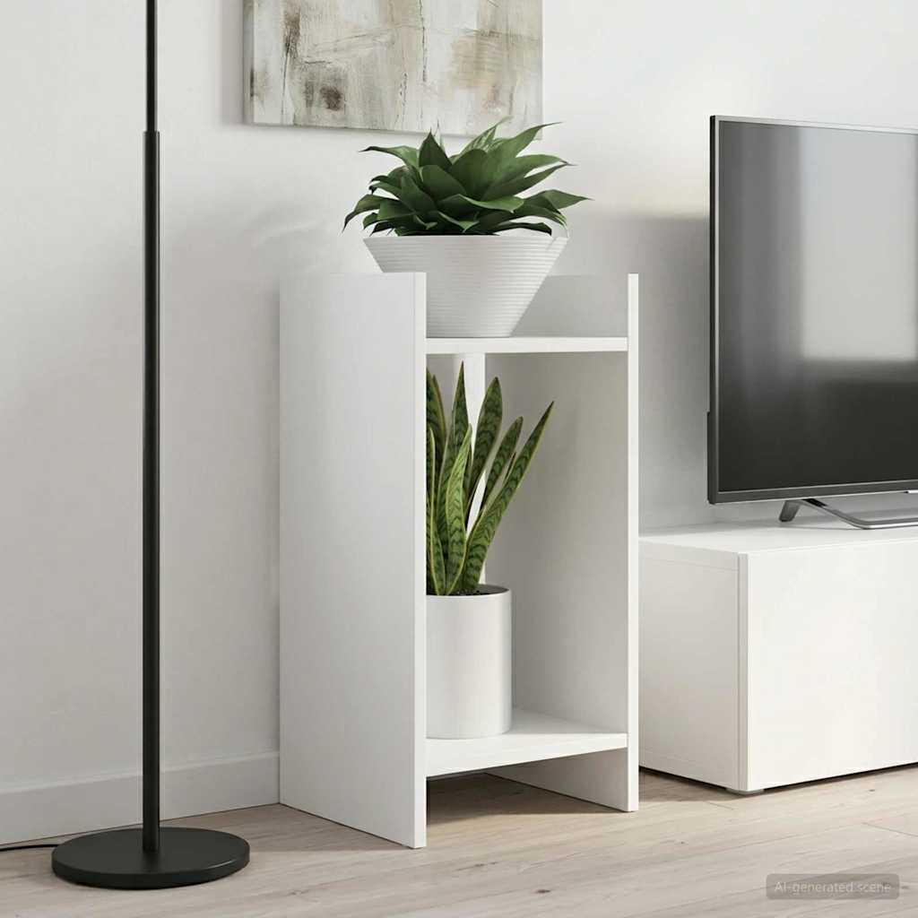 Augalų stovas 2 pcs Baltas 30 x 30 x 60 cm Dirbtinė mediena