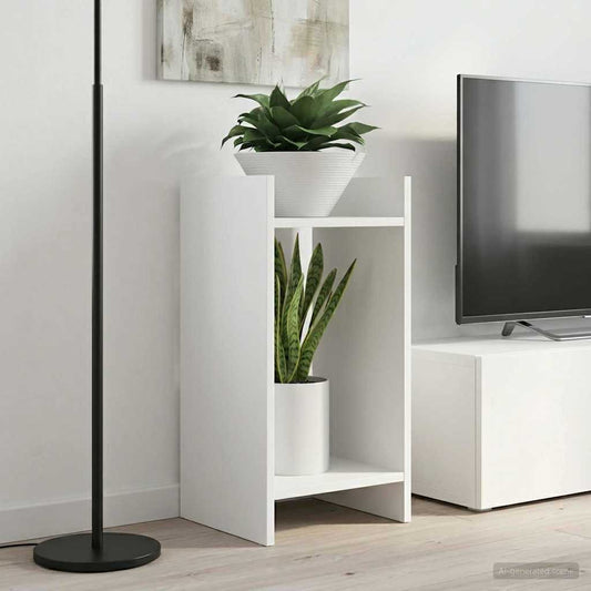 Augalų stovas 2 pcs Baltas 30 x 30 x 60 cm Dirbtinė mediena