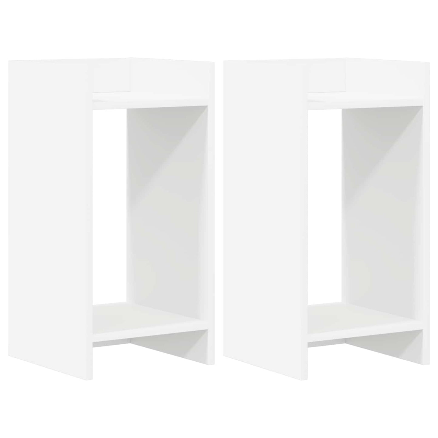 Augalų stovas 2 pcs Baltas 30 x 30 x 60 cm Dirbtinė mediena