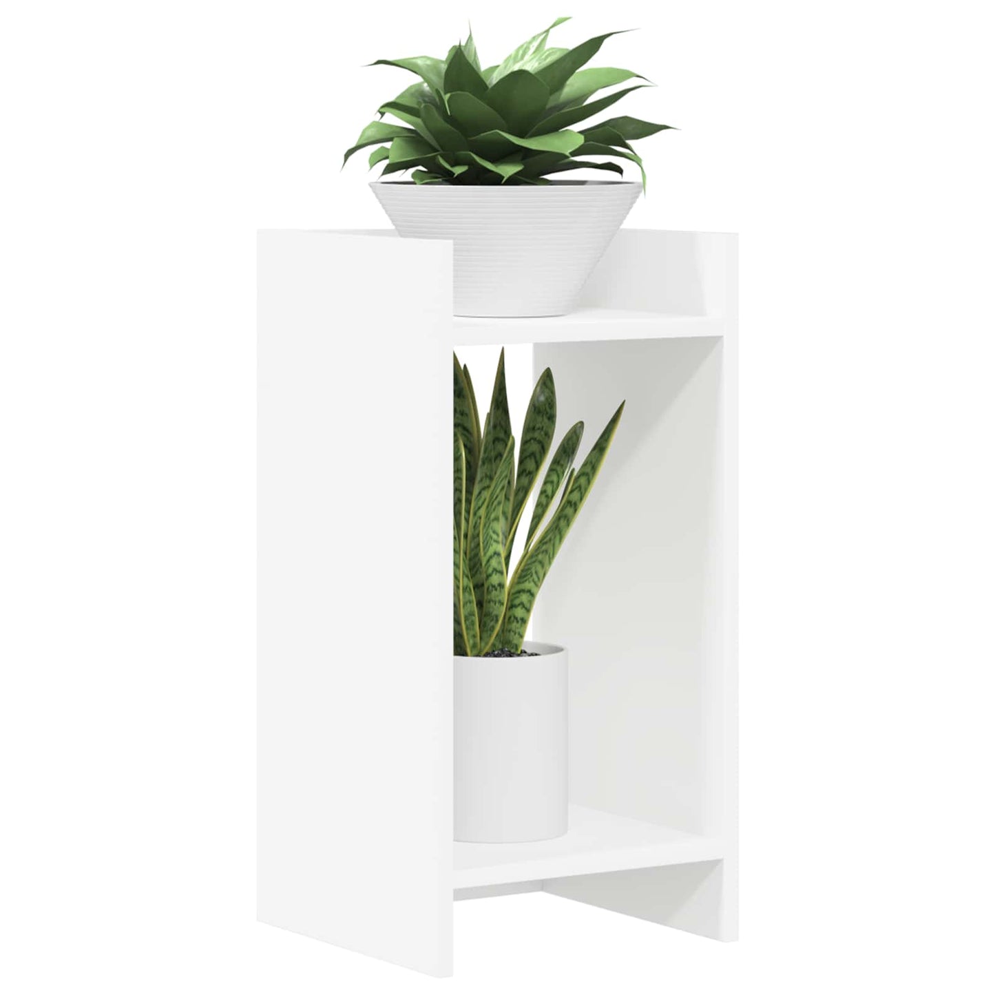 Augalų stovas 2 pcs Baltas 30 x 30 x 60 cm Dirbtinė mediena