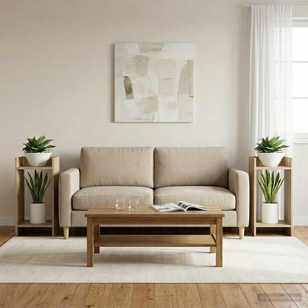 Augalų stovas su lentyna 2 pcs Sonoma ąžuolas 30 x 30 x 60 cm