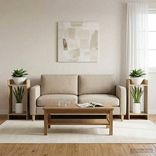 Augalų stovas su lentyna 2 pcs Sonoma ąžuolas 30 x 30 x 60 cm