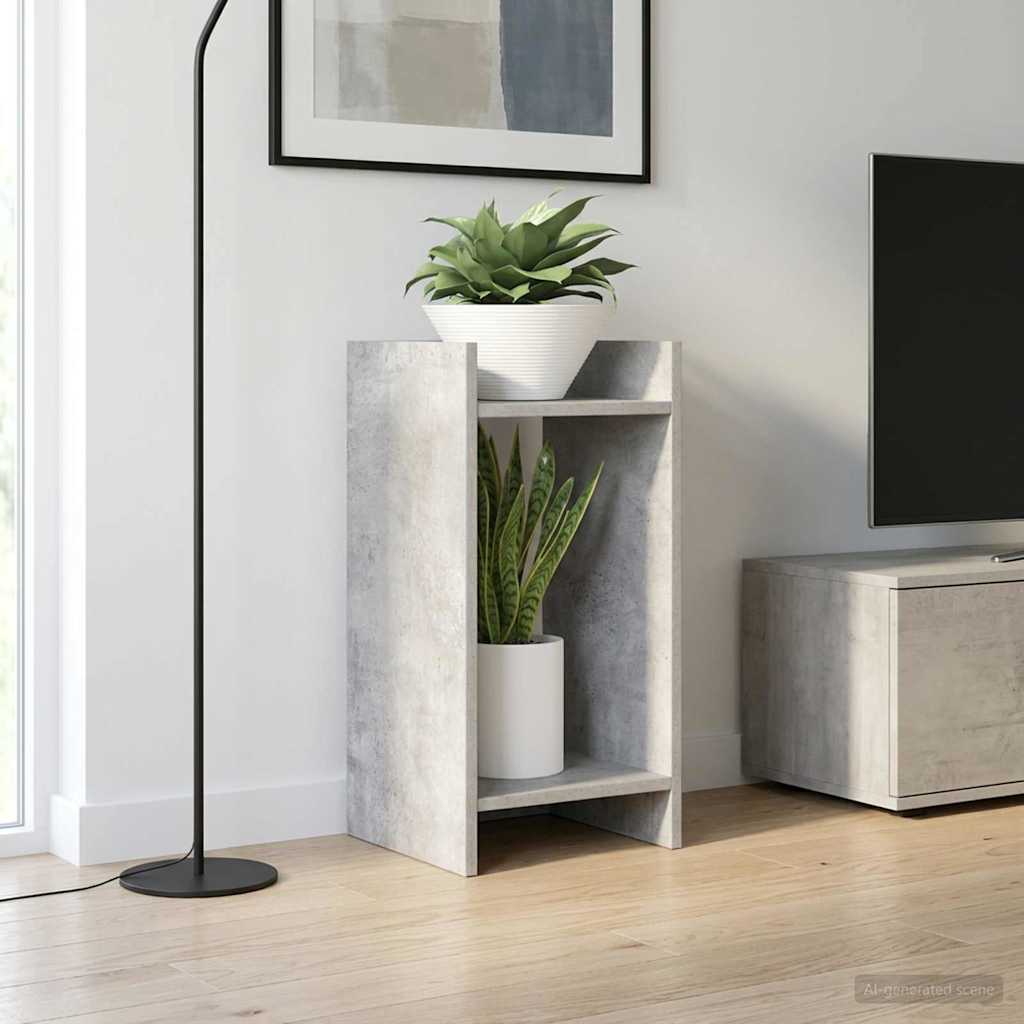 Augalų stovas su lentyna 2 pcs Betono Pilka 30 x 30 x 60 cm