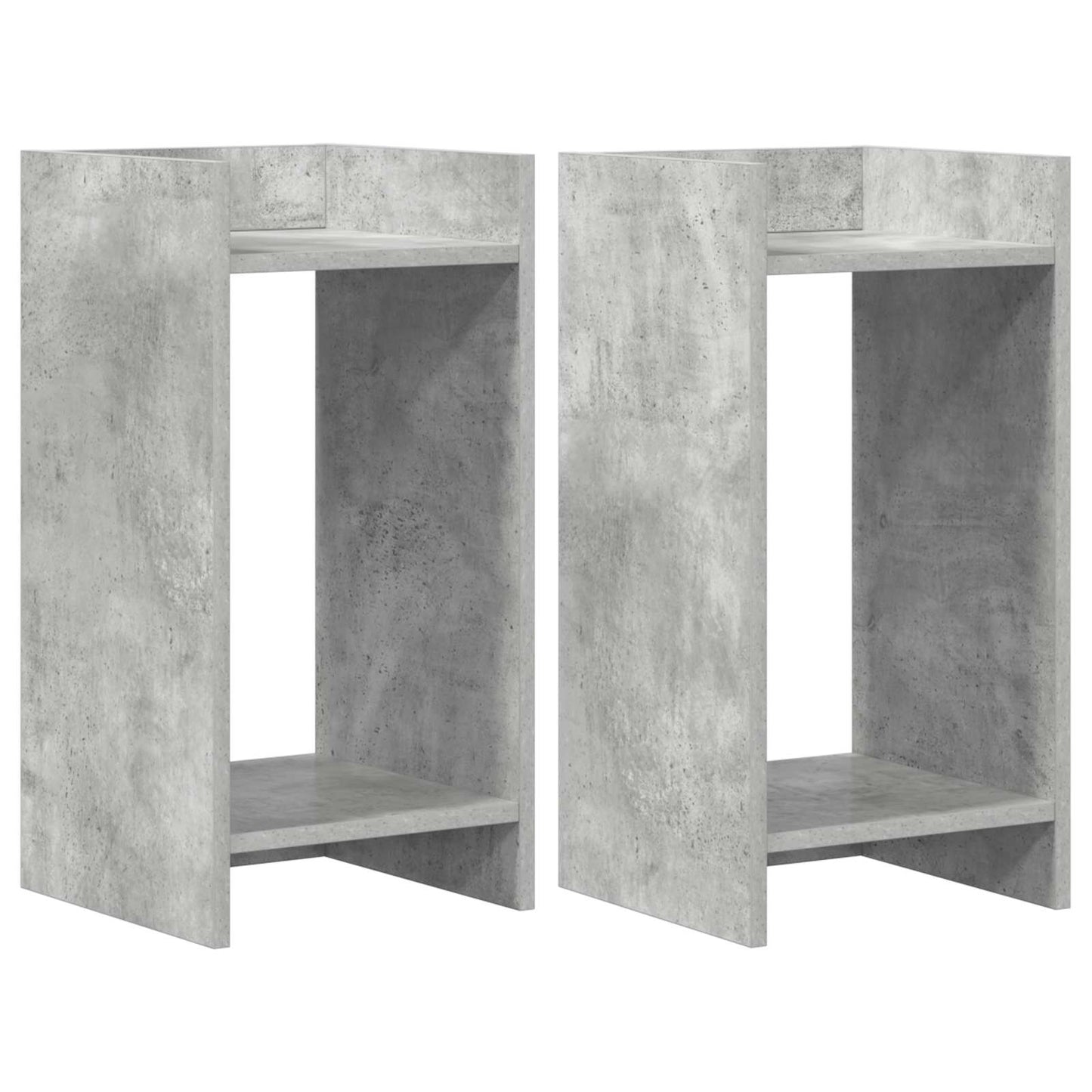 Augalų stovas su lentyna 2 pcs Betono Pilka 30 x 30 x 60 cm