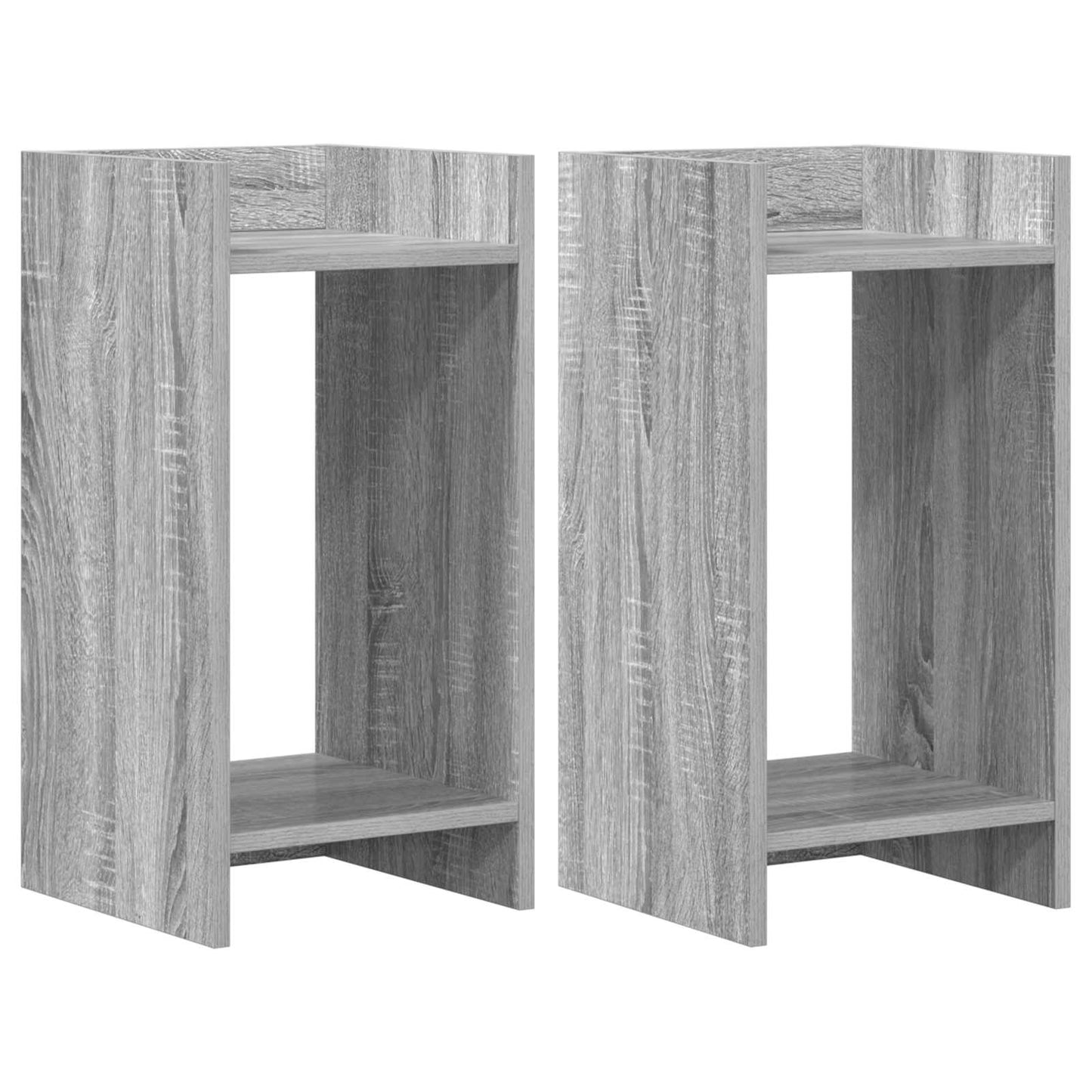 Augalų stovas su lentyna 2 pcs Pilka Sonoma 30 x 30 x 60 cm