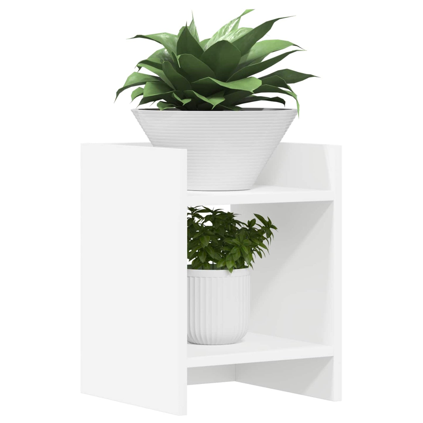 Augalų stovas 2 pcs Baltas 30 x 30 x 40 cm Dirbtinė mediena