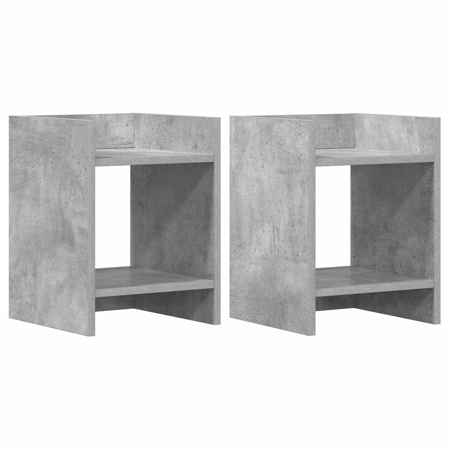 Augalų stovas su lentyna 2 pcs Betono Pilka 30 x 30 x 40 cm