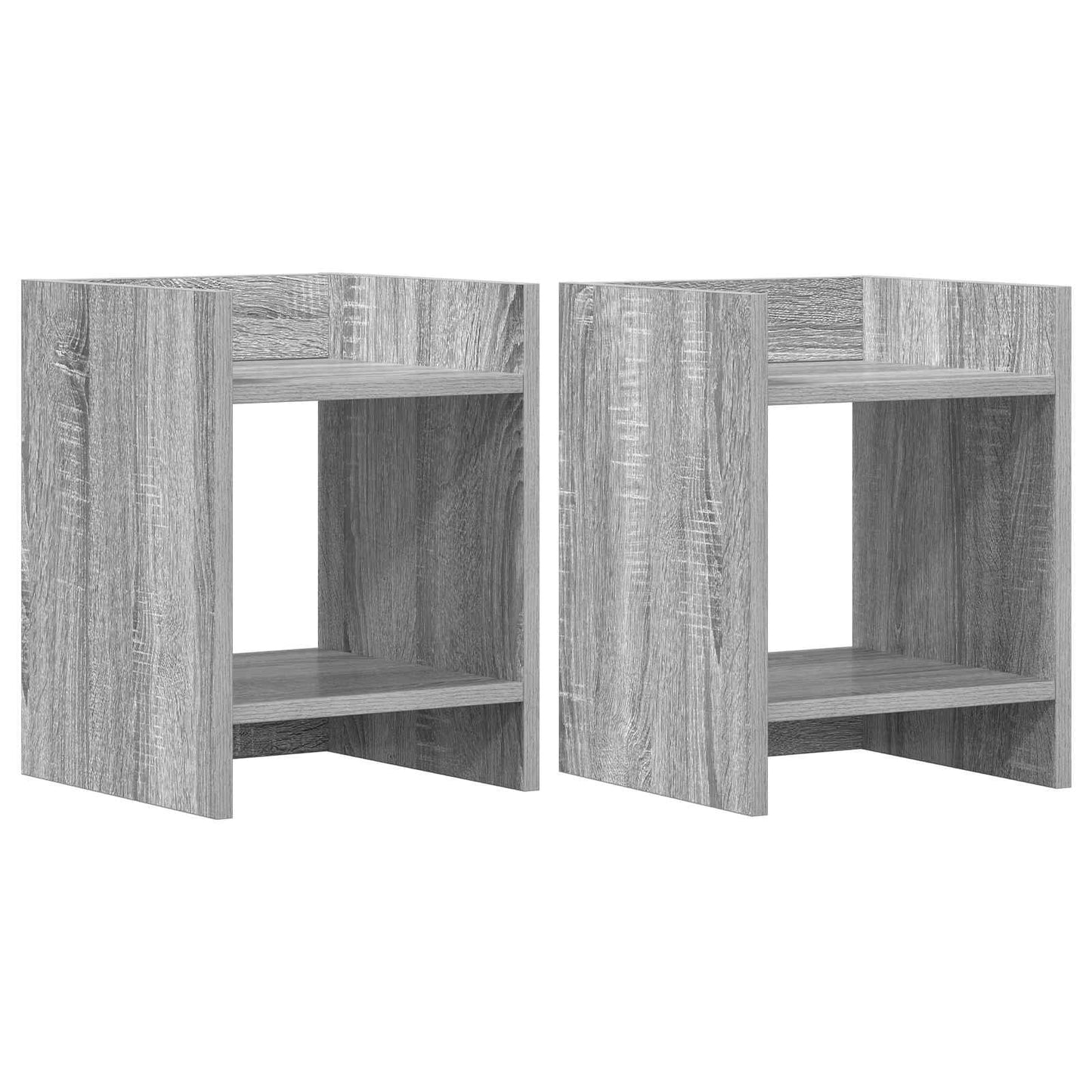 Augalų stovas su lentyna 2 pcs Pilka Sonoma 30 x 30 x 40 cm