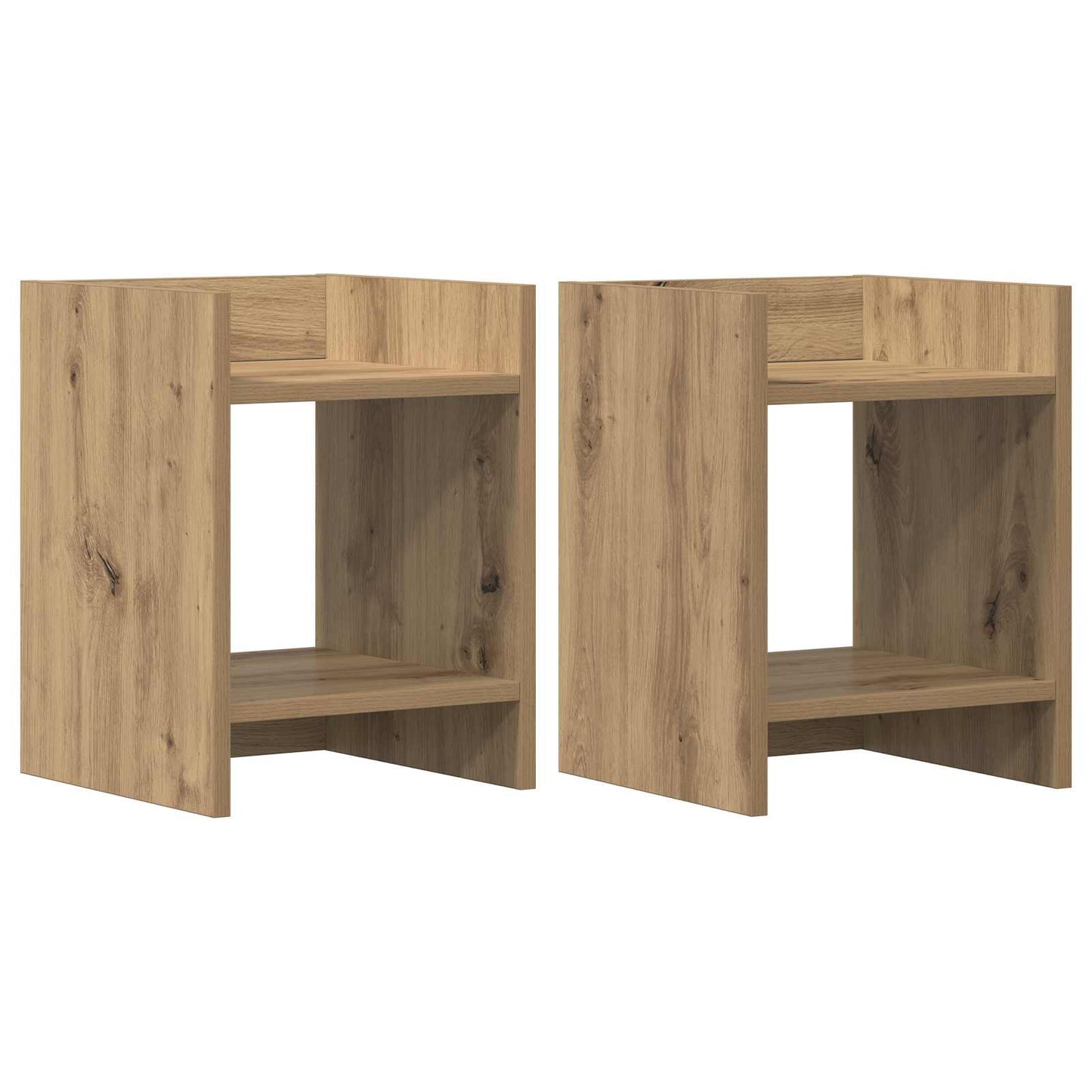 Augalų stovas su lentyna 2 pcs Amatinė Ąžuolas 30 x 30 x 40 cm