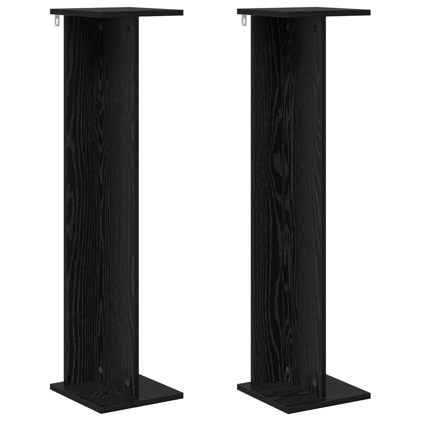 Augalų stovas 2 pcs Juodas Ąžuolas 25 x 25,5 x 100,5 cm