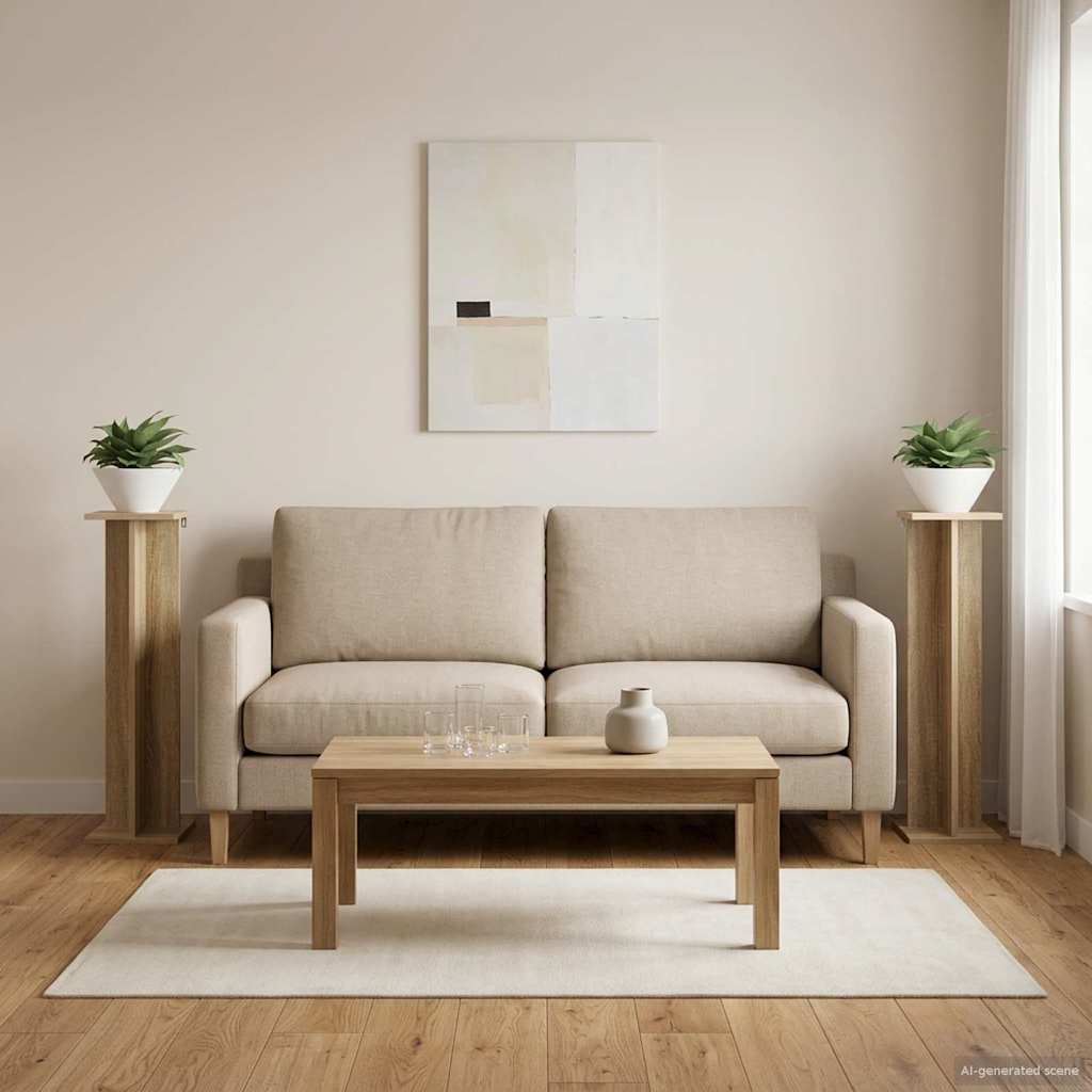 Augalų stovas 2 pcs Sonoma ąžuolas 25 x 25,5 x 100,5 cm
