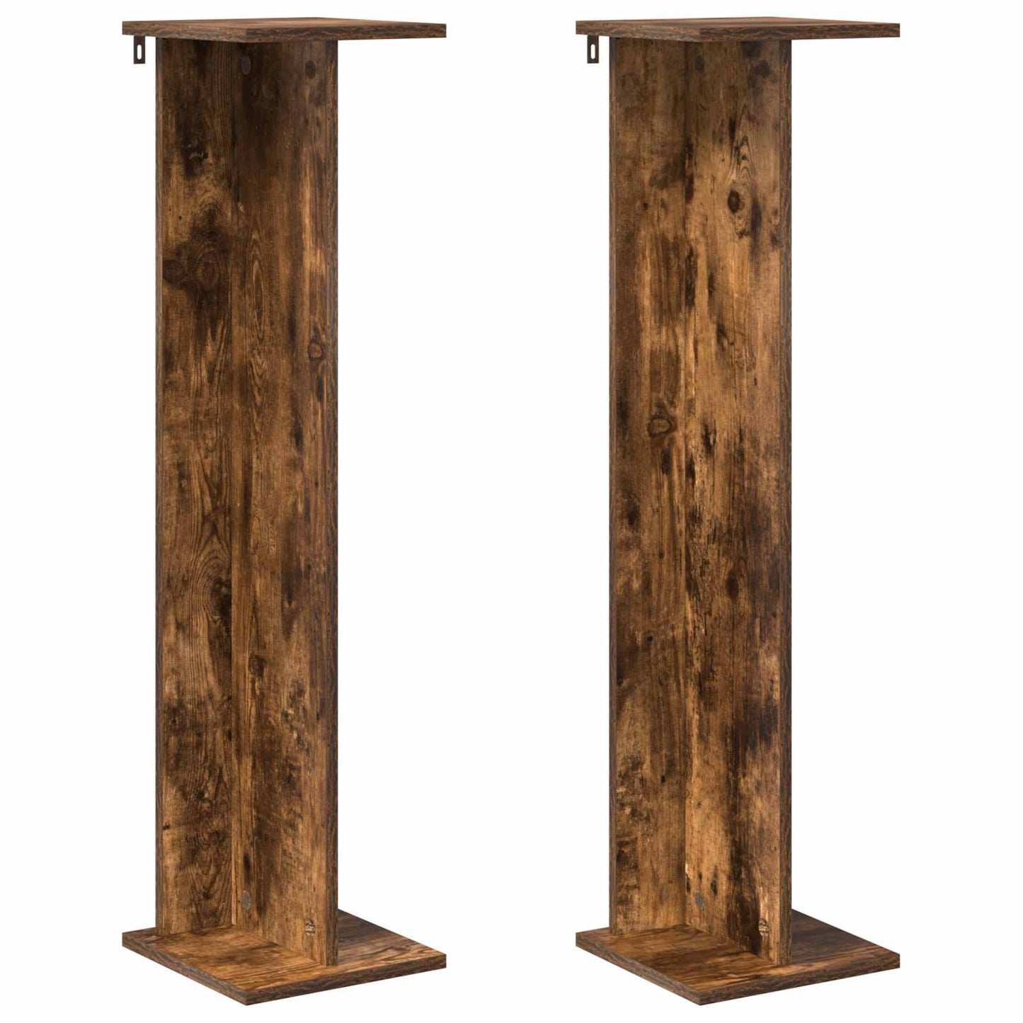 Augalų stovas 2 pcs Rūkytas Ąžuolas 25 x 25,5 x 100,5 cm