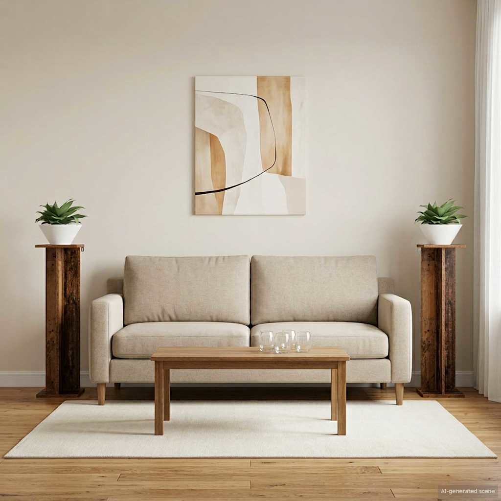 Augalų stovas 2 pcs Senas medis 25 x 25,5 x 100,5 cm