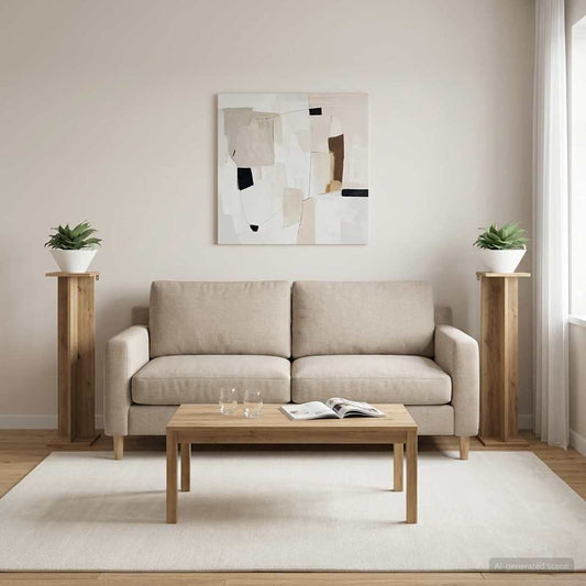 Augalų stovas 2 pcs Amatinė Ąžuolas 25 x 25,5 x 100,5 cm