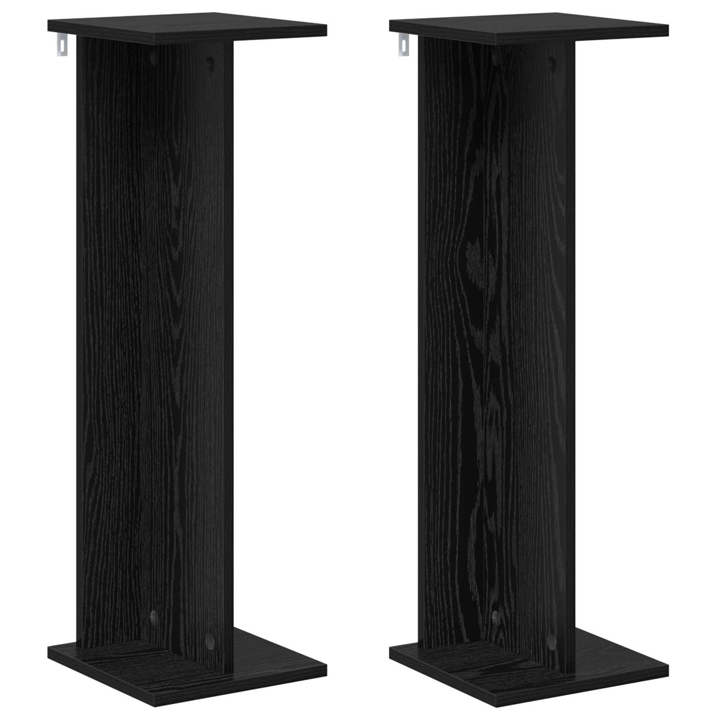 Augalų stovas 2 pcs Juodas Ąžuolas 25 x 25,5 x 80,5 cm