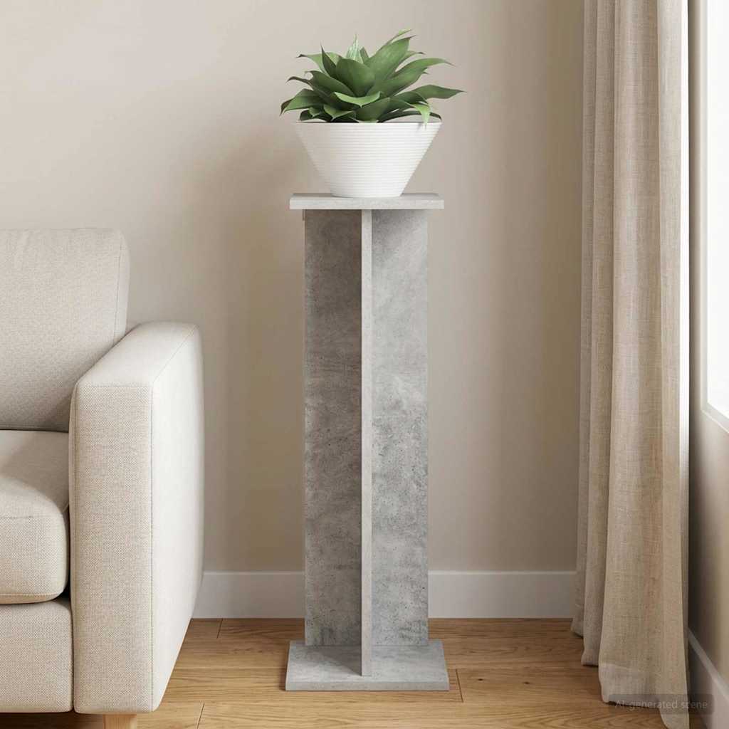 Augalų stovas Betono Pilka 25 x 25,5 x 80,5 cm Dirbtinė mediena