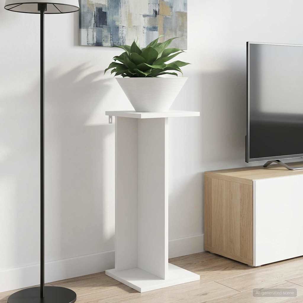 Augalų stovas 2 pcs Baltas 25 x 25,5 x 60,5 cm Dirbtinė mediena